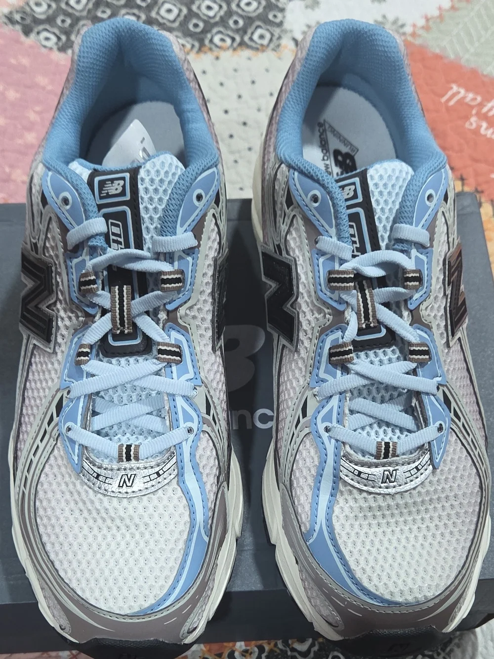New Balance Unixes Light Blue, White and Gray Athletic Sneakers